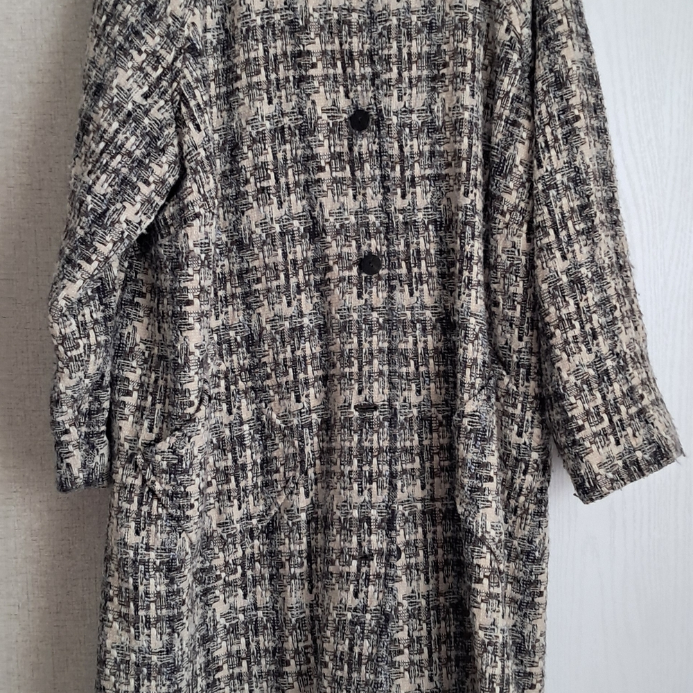 J. Jill Black and Cream Trench Coat